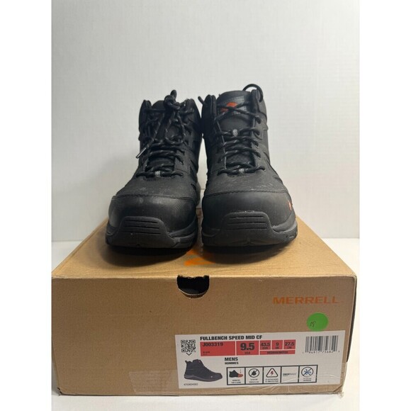 08 Merrell Fullbench Speed Mid CF, Black-US 9.5 Mens - Picture 2 of 5